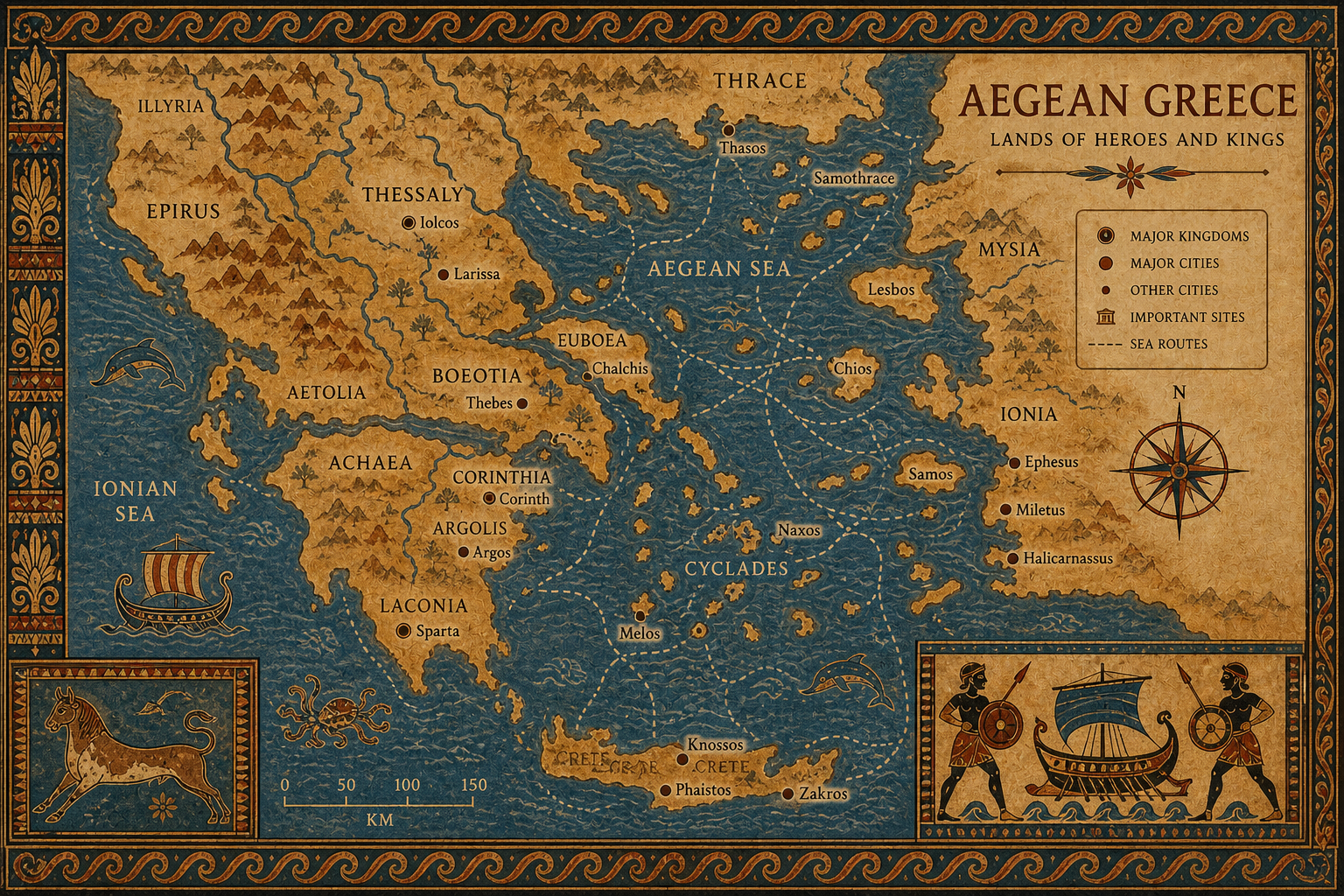 Map of Mycenae and Argolis